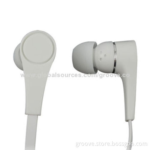 Fashionable Earphones for Mobile Phones with Flat Cable and 32 Ohms Impedance